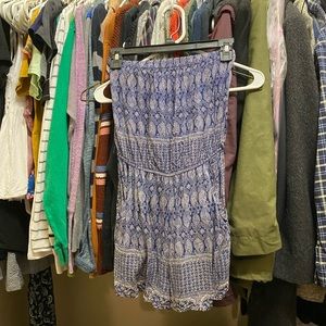 Paisley Print Strapless Romper